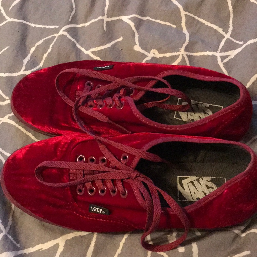 Rare red velvet vans